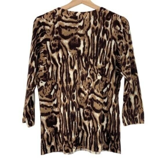 Talbots Merino Wool Leopard Sweater Crewneck - Picture 5 of 5